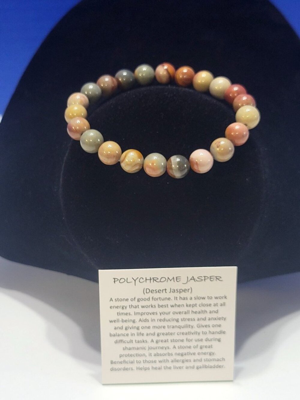 Vintage Polychrome Desert Jasper Beaded Bracelet for Well-Being